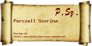 Perczell Szorina névjegykártya